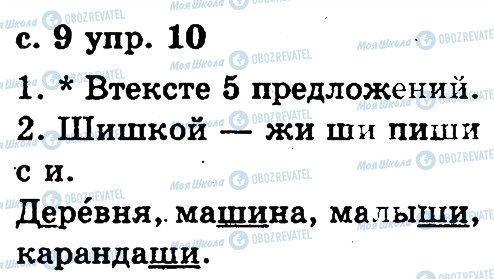 ГДЗ Російська мова 2 клас сторінка 10