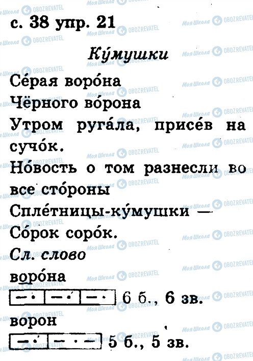 ГДЗ Русский язык 2 класс страница 21