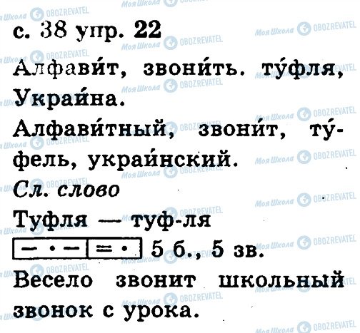 ГДЗ Русский язык 2 класс страница 22
