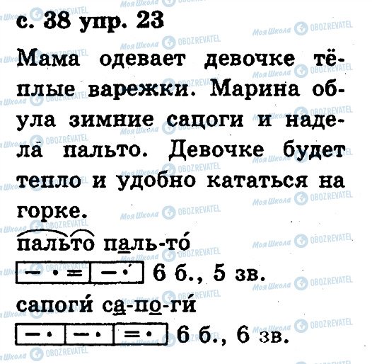 ГДЗ Русский язык 2 класс страница 23
