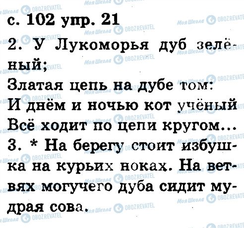 ГДЗ Російська мова 2 клас сторінка 21