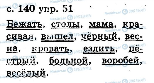 ГДЗ Російська мова 2 клас сторінка 51