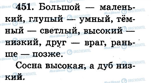 ГДЗ Російська мова 2 клас сторінка 451