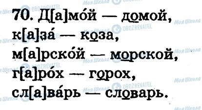 ГДЗ Русский язык 2 класс страница 70