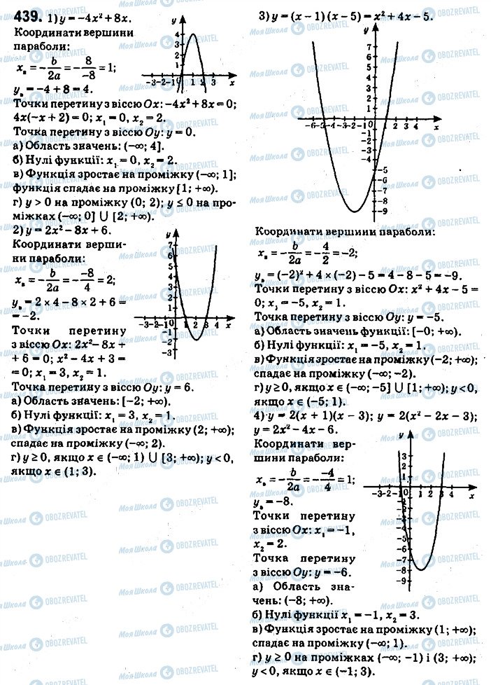 ГДЗ Алгебра 9 класс страница 439