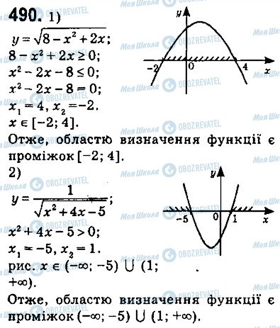 ГДЗ Алгебра 9 клас сторінка 490