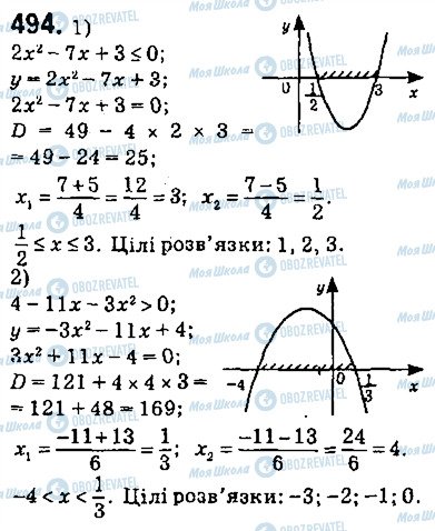 ГДЗ Алгебра 9 класс страница 494
