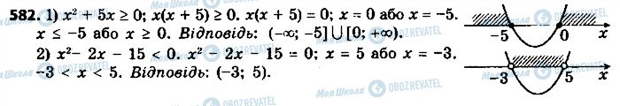 ГДЗ Алгебра 9 клас сторінка 582