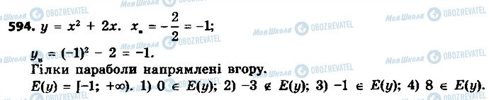 ГДЗ Алгебра 9 клас сторінка 594