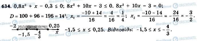 ГДЗ Алгебра 9 клас сторінка 634