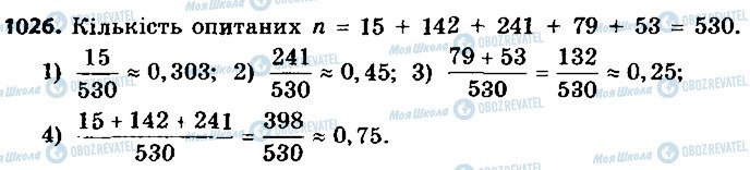 ГДЗ Алгебра 9 клас сторінка 1026