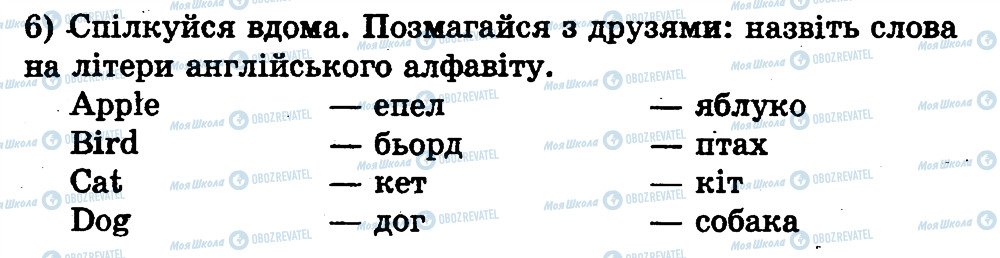 ГДЗ Англійська мова 1 клас сторінка 6