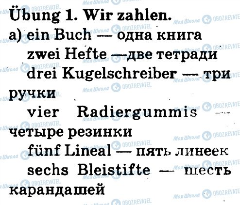 ГДЗ Німецька мова 1 клас сторінка 1