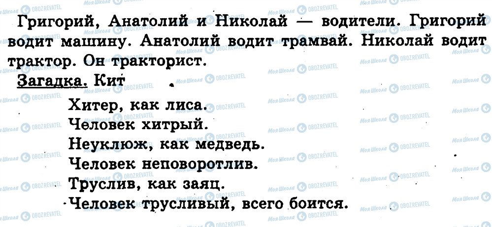 ГДЗ Російська мова 1 клас сторінка Й