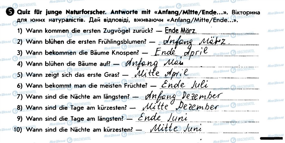 ГДЗ Німецька мова 6 клас сторінка 5