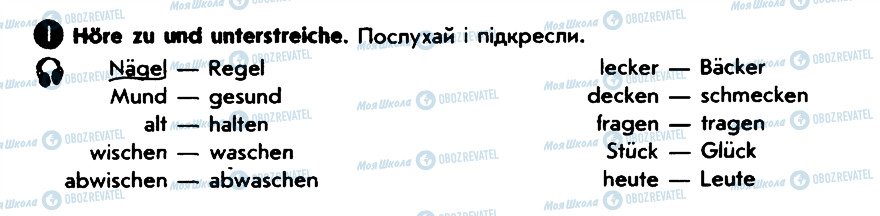 ГДЗ Німецька мова 6 клас сторінка 1