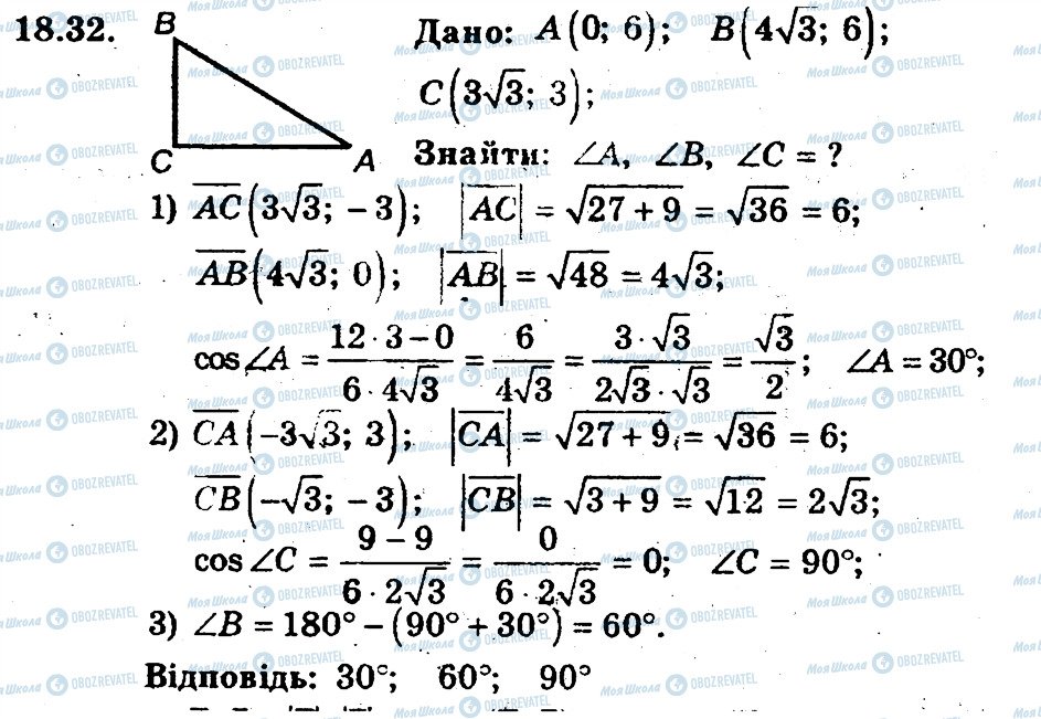 ГДЗ Геометрія 9 клас сторінка 32