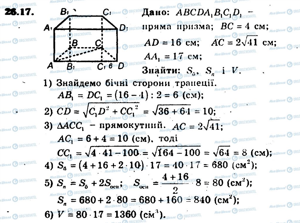 ГДЗ Геометрія 9 клас сторінка 17
