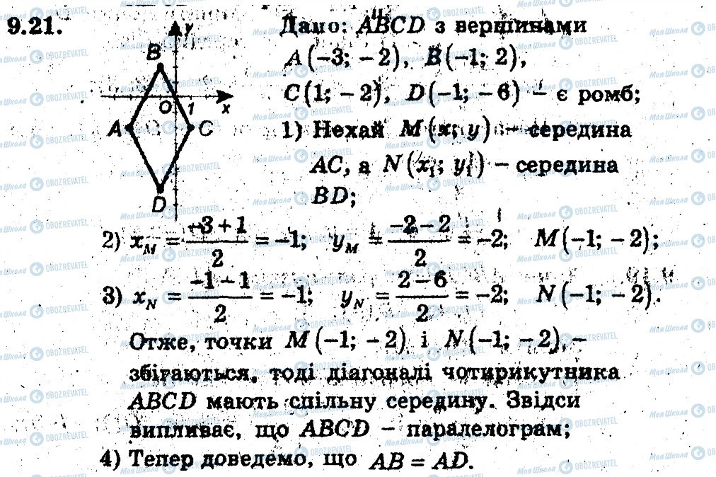 ГДЗ Геометрія 9 клас сторінка 21