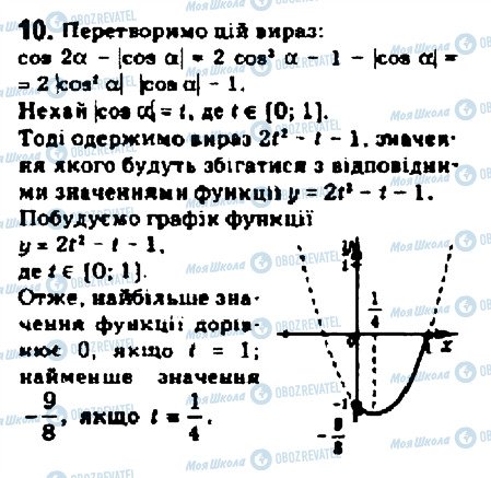 ГДЗ Алгебра 10 класс страница 10