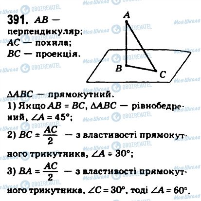 ГДЗ Геометрія 10 клас сторінка 391