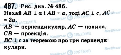 ГДЗ Геометрія 10 клас сторінка 487