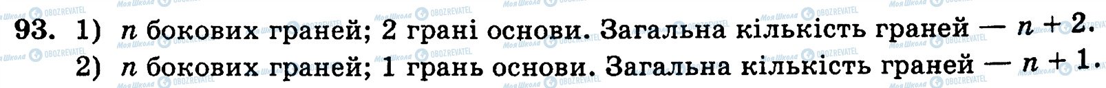 ГДЗ Геометрія 10 клас сторінка 93