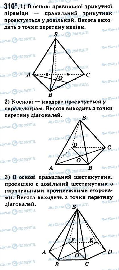 ГДЗ Геометрія 10 клас сторінка 310