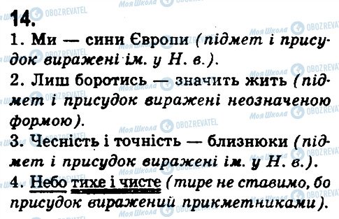 ГДЗ Укр мова 9 класс страница 14