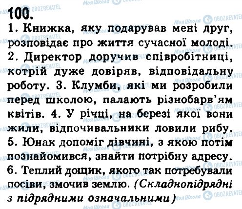 ГДЗ Українська мова 9 клас сторінка 100