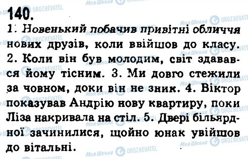 ГДЗ Українська мова 9 клас сторінка 140