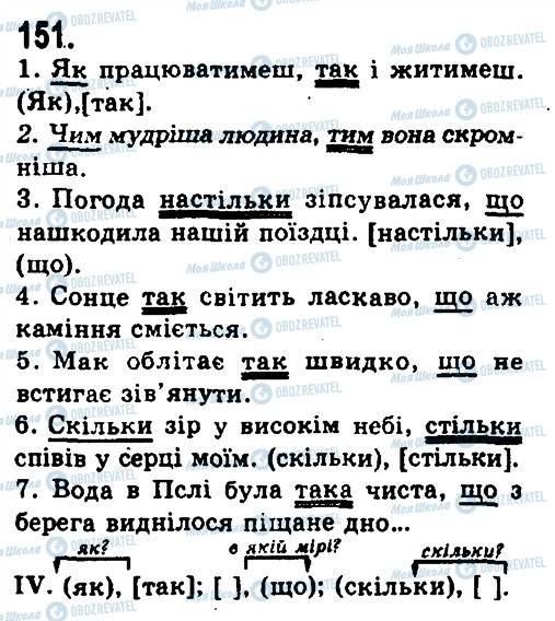 ГДЗ Українська мова 9 клас сторінка 151