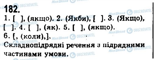 ГДЗ Українська мова 9 клас сторінка 182