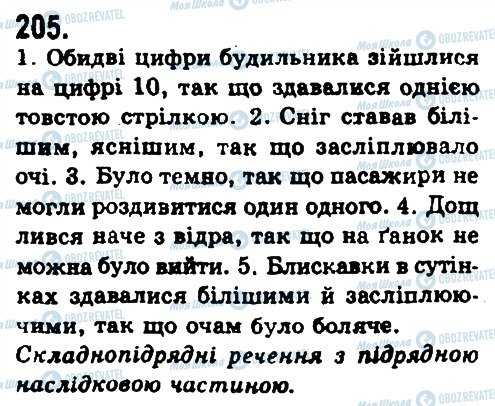 ГДЗ Укр мова 9 класс страница 205
