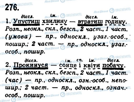 ГДЗ Українська мова 9 клас сторінка 276