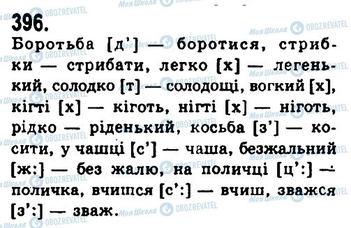 ГДЗ Українська мова 9 клас сторінка 396