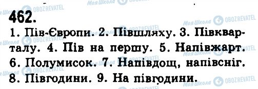 ГДЗ Українська мова 9 клас сторінка 462