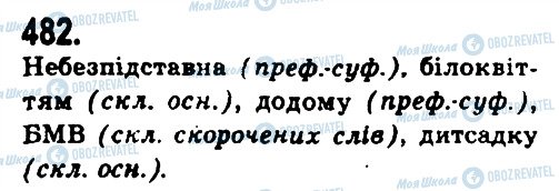 ГДЗ Укр мова 9 класс страница 482