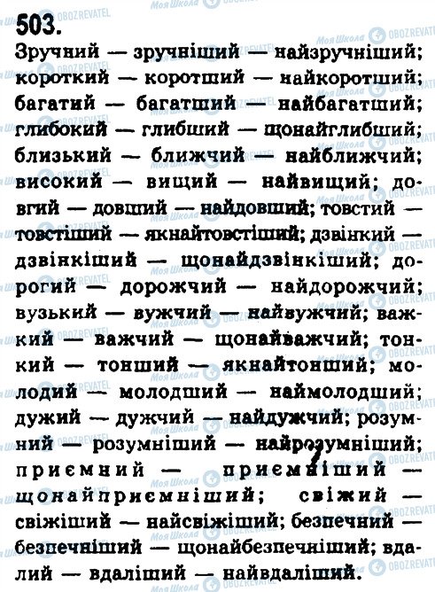 ГДЗ Українська мова 9 клас сторінка 503