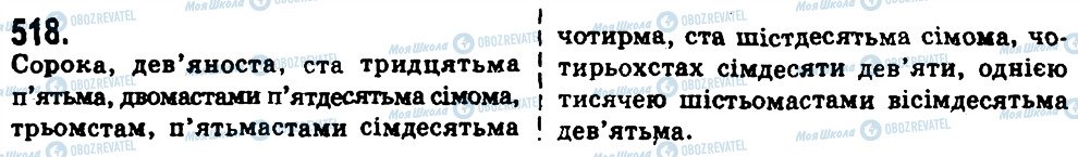 ГДЗ Укр мова 9 класс страница 518