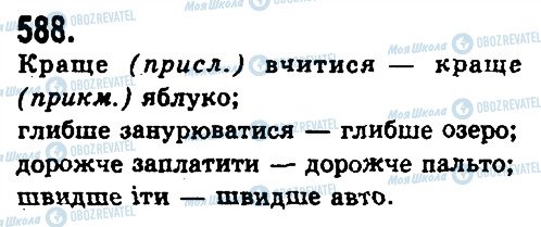 ГДЗ Українська мова 9 клас сторінка 588