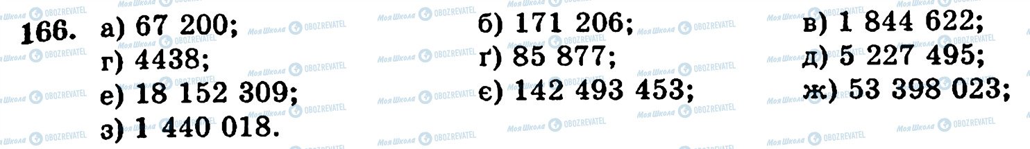 ГДЗ Математика 5 класс страница 166