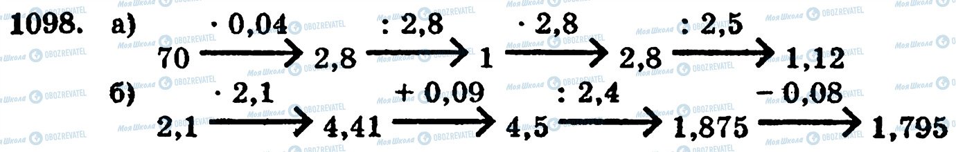 ГДЗ Математика 5 класс страница 1098