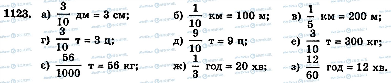 ГДЗ Математика 5 класс страница 1123