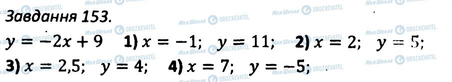 ГДЗ Алгебра 7 клас сторінка 153