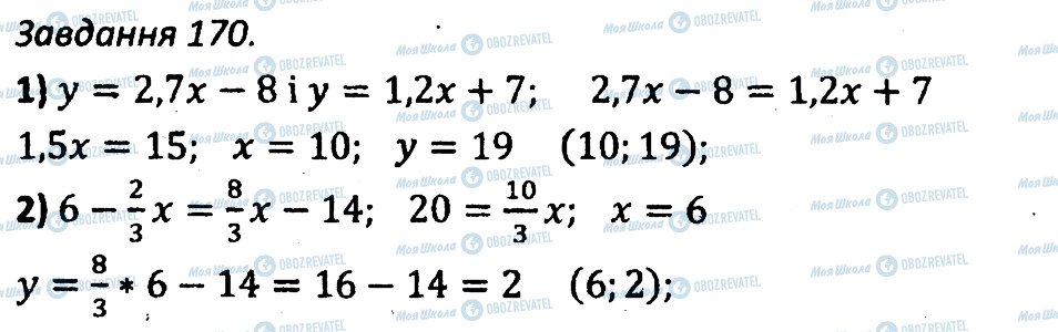 ГДЗ Алгебра 7 клас сторінка 170