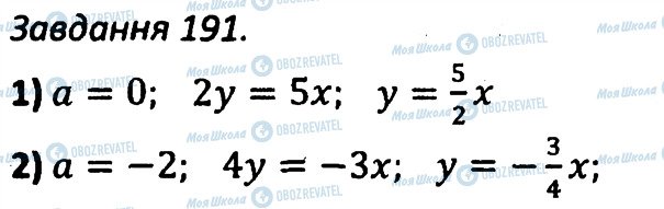 ГДЗ Алгебра 7 клас сторінка 191