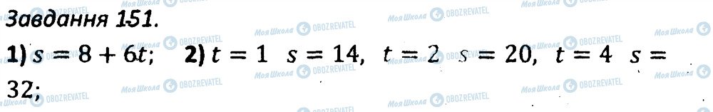 ГДЗ Алгебра 7 клас сторінка 151