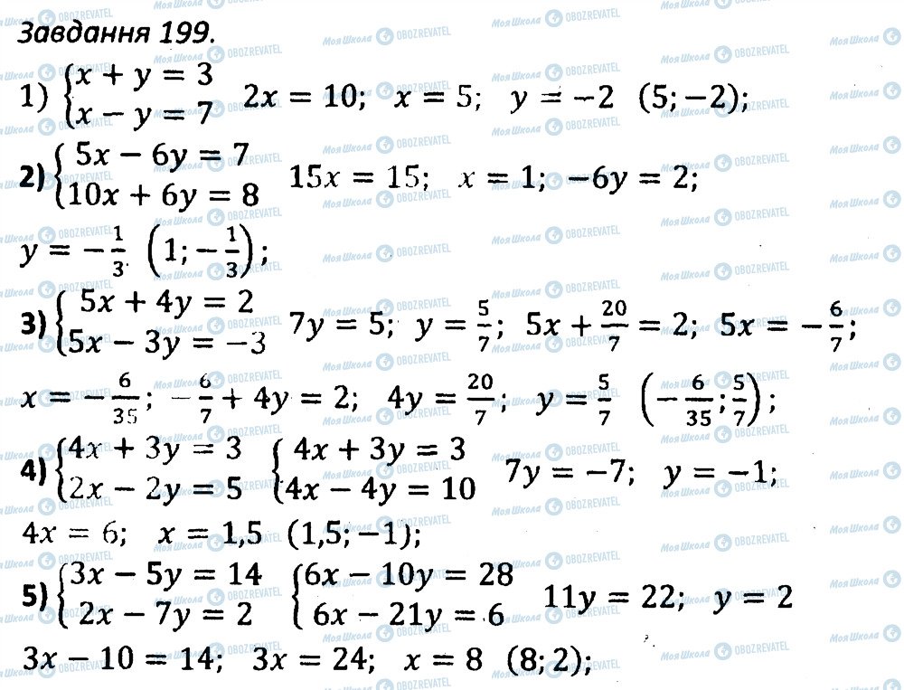 ГДЗ Алгебра 7 клас сторінка 199