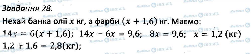 ГДЗ Алгебра 7 клас сторінка 28
